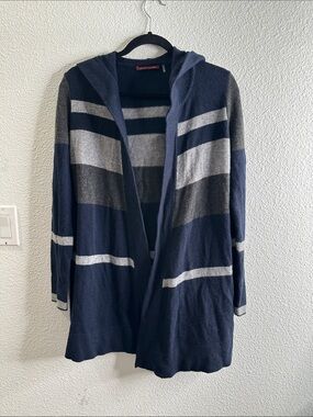 Cashmere cashmere navy gray sweater hoodie cardigan size s